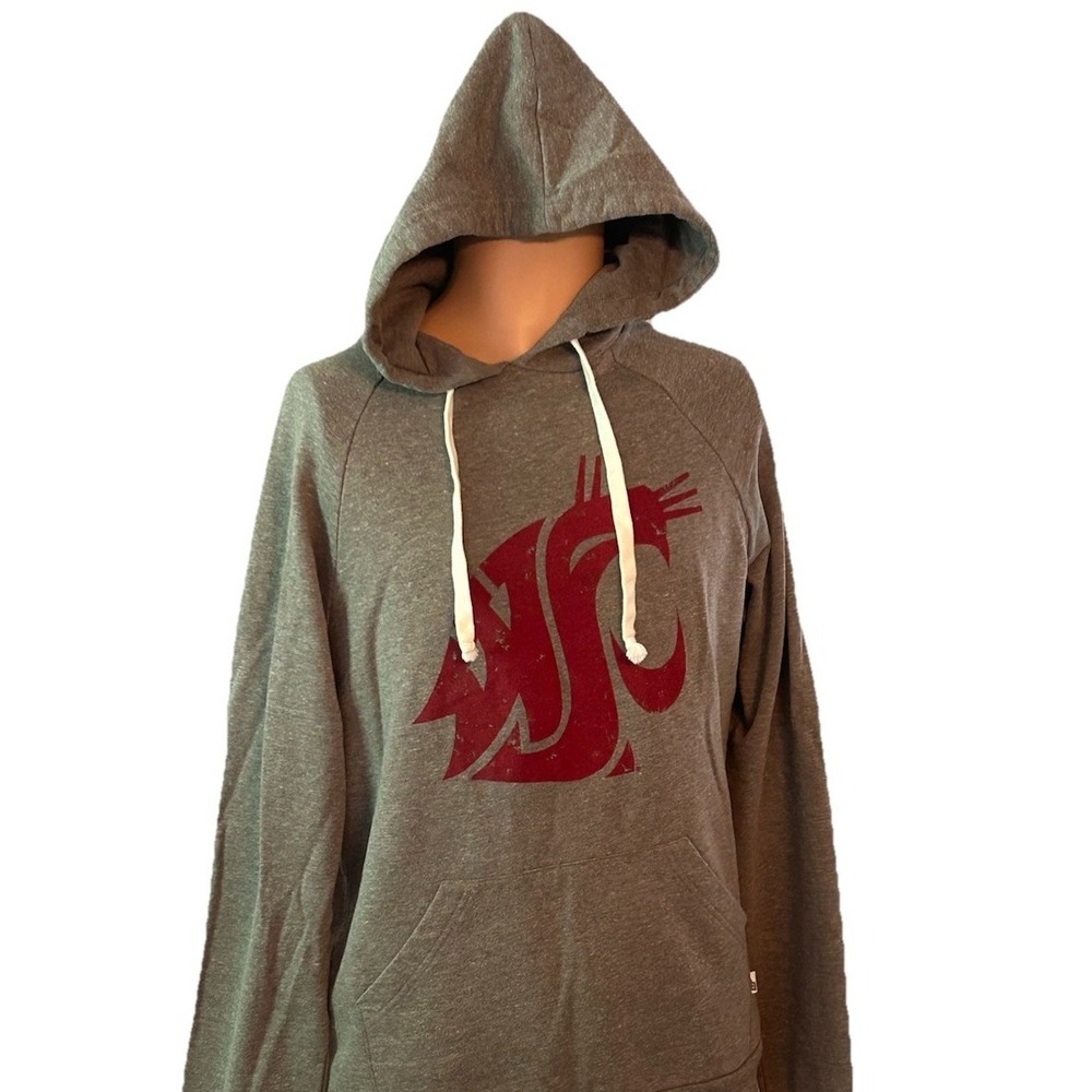Washington State Cougars Blue 84 Brand Gray Sweatshirt Hoodie Men's ‎ Medium
